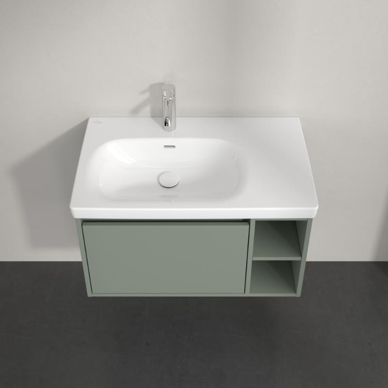 Mobilier suspendat pentru lavoar Villeroy & Boch Skyla 77,2 cm, Soft Close, soft green